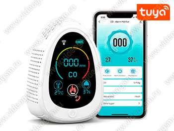 Автономный многофункциональный Tuya Wi-Fi датчик 4 в 1 - «HTI-0341-WT» угарный газ (CO)+влажность+температура+дым Автономный многофункциональный Tuya Wi-Fi датчик 4 в 1 - «HTI-0341-WT» угарный газ (CO)+влажность+температура+дым