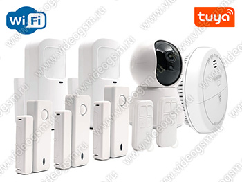 Охранно-пожарная Wi-Fi сигнализация с камерой TUYA: SmartСтраж Video-Alarm 8-W